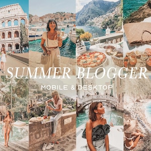 10 MOBILE LIGHTROOM Presets, Lightroom Mobile Preset, VSCO Filters, Instagram Filter, Desktop Presets, Bright Travel Summer Blogger Presets