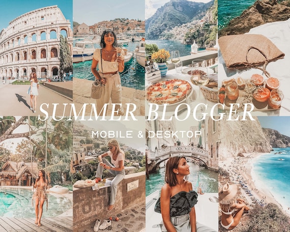 10 MOBILE LIGHTROOM Presets, Lightroom Mobile Preset, VSCO Filters, Instagram Filter, Desktop Presets, Bright Travel Summer Blogger Presets
