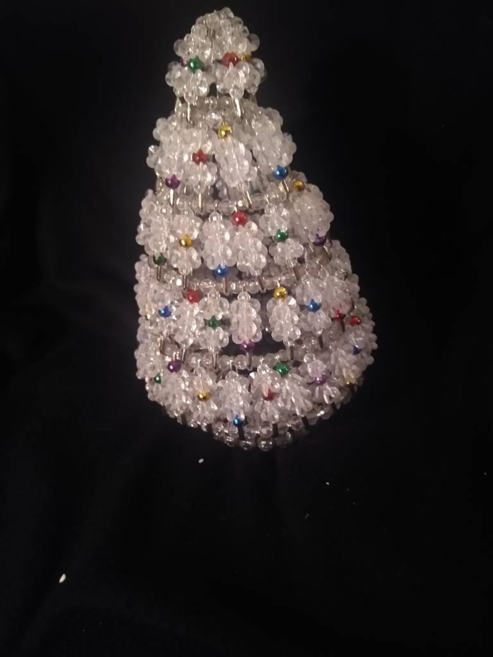 Handmade vintage beaded Christmas tree Etsy