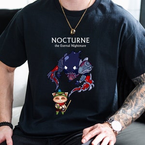 Nocturne X Teemo Funny League Of Legends T-shirt meme Unisex League of Legends tshirt Gift birthday shirt graphic tees