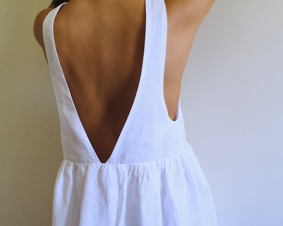 white linen sun dress