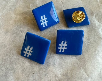 Blue Square Pin, Stand Up To Jewish Hate, Antisemitism Pin, Blue Square, #blue square