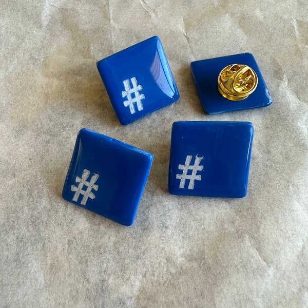 Blue Square Pin, Stand Up To Jewish Hate, Antisemitism Pin, Blue Square, #blue square