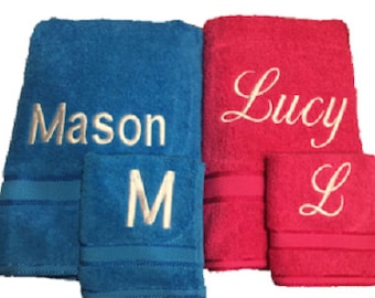 Bath Towel, Personalised, Embroidered, Gift, Baby Gift, Birthday, Engagement, Wedding, home decor, child gift, Customised gift