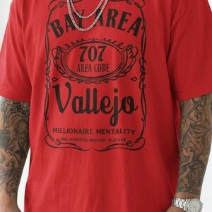 Bay Area 707 Vallejo Bay Area T-shirt | Code régional en T