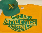 A 39 s Gold Green T-Shirt and SnapBack Hat Player Pack (New) Oakland Edition