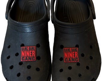 Bang Bang Niner Gang Skull Rubber Snap Charm for Shoes (2 Pieces)