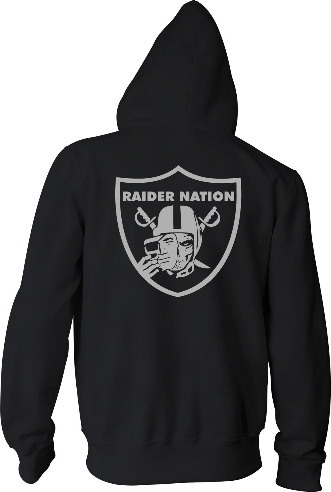 Raider Nation Skull Zip Up Hoodie LIMITED EDITION Etsy