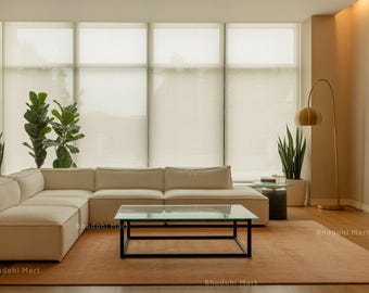 Solid Neutral Hand Tufted Wool Rug | Modern Minimalist Living Room Area Rug