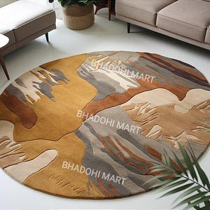 Oval Shaped Multi Colored Hand Tufted Rug From 100% Wool For Living Room | Bedroom | Dinning Room, Perfect For Adding Elegance To Any Room.