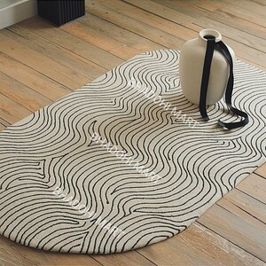 Oval Shaped Multi Colored Hand Tufted Rug From 100% Wool For Living Room | Bedroom | Dinning Room, Perfect For Adding Elegance To Any Room.