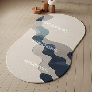 Oval Shaped Multi Colored Hand Tufted Rug From 100% Wool For Living Room | Bedroom | Dinning Room, Perfect For Adding Elegance To Any Room.