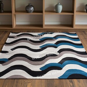 Multi colored Hand Tufted Rug From 100% Wool For Living Room | Bedroom | Dinning Room, Perfect For Adding Elegance To Any Room.