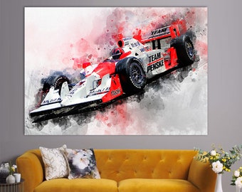 Helio Castroneves Canvas Print, IndyCar Wall Art, Canvas Wall Art, IndyCar Fan Gift, Helio Castroneves Fan Gift, Helio Castroneves Poster