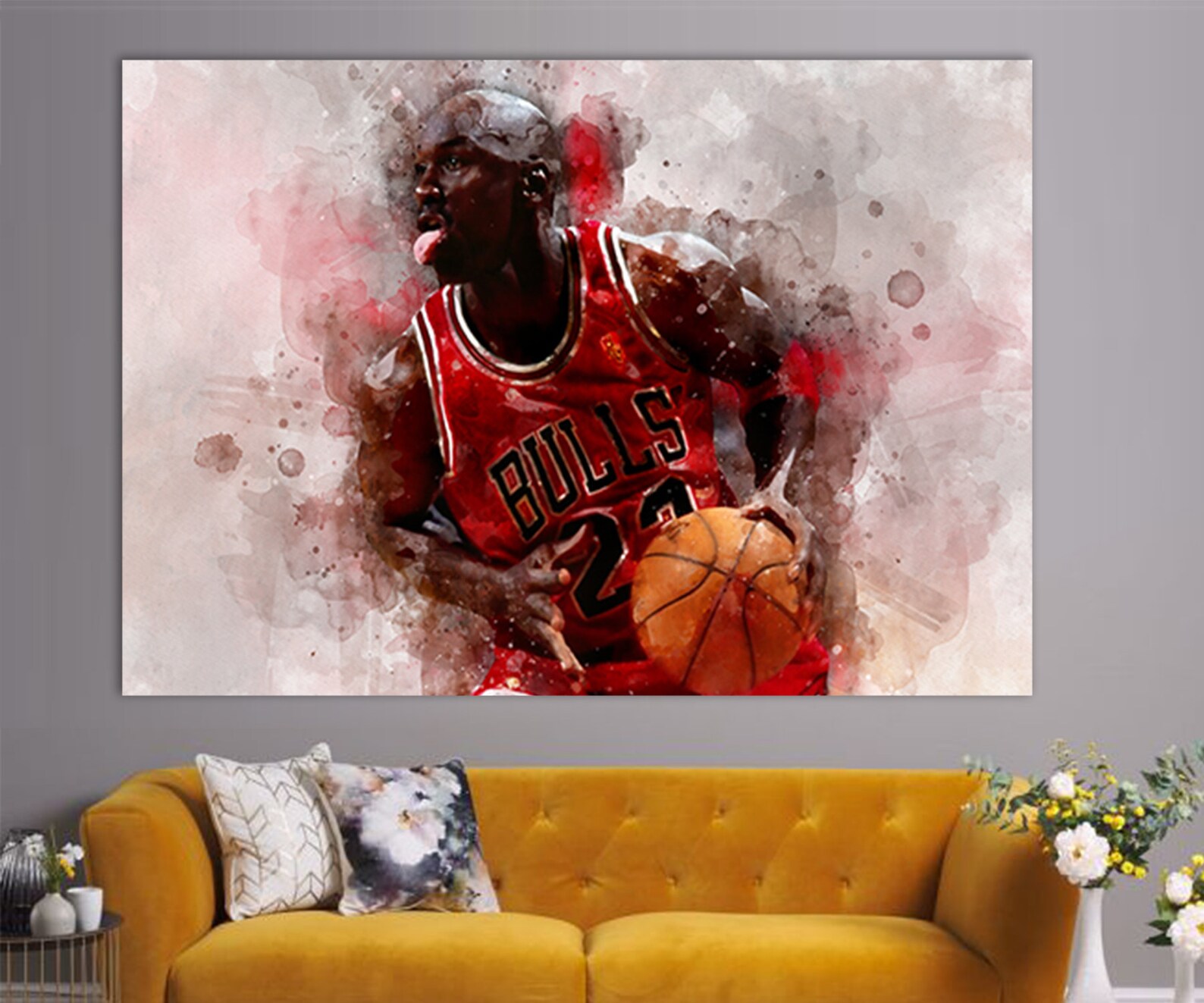 michael jordan canvas painting