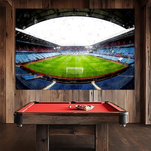 Villa Park Interior Canvas Print, Aston Villa Stadium Painting, Aston Villa Fan Gift, Birmingham Soccer Wall Art, Aston Villa Wall Decor
