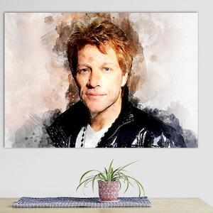 Jon Bon Jovi Canvas Print, Bon Jovi Wall Art, Canvas Room Decor, Bon Jovi Fan Gift, Bon Jovi Poster, Bon Jovi Picture, Rock Wall Art