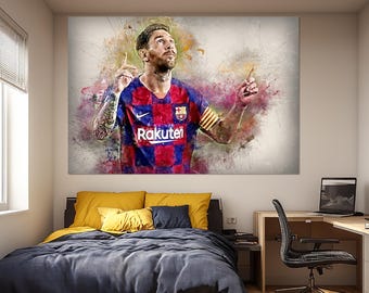 リオネル・メッシの名言アートプリント バルセロナ、サッカー