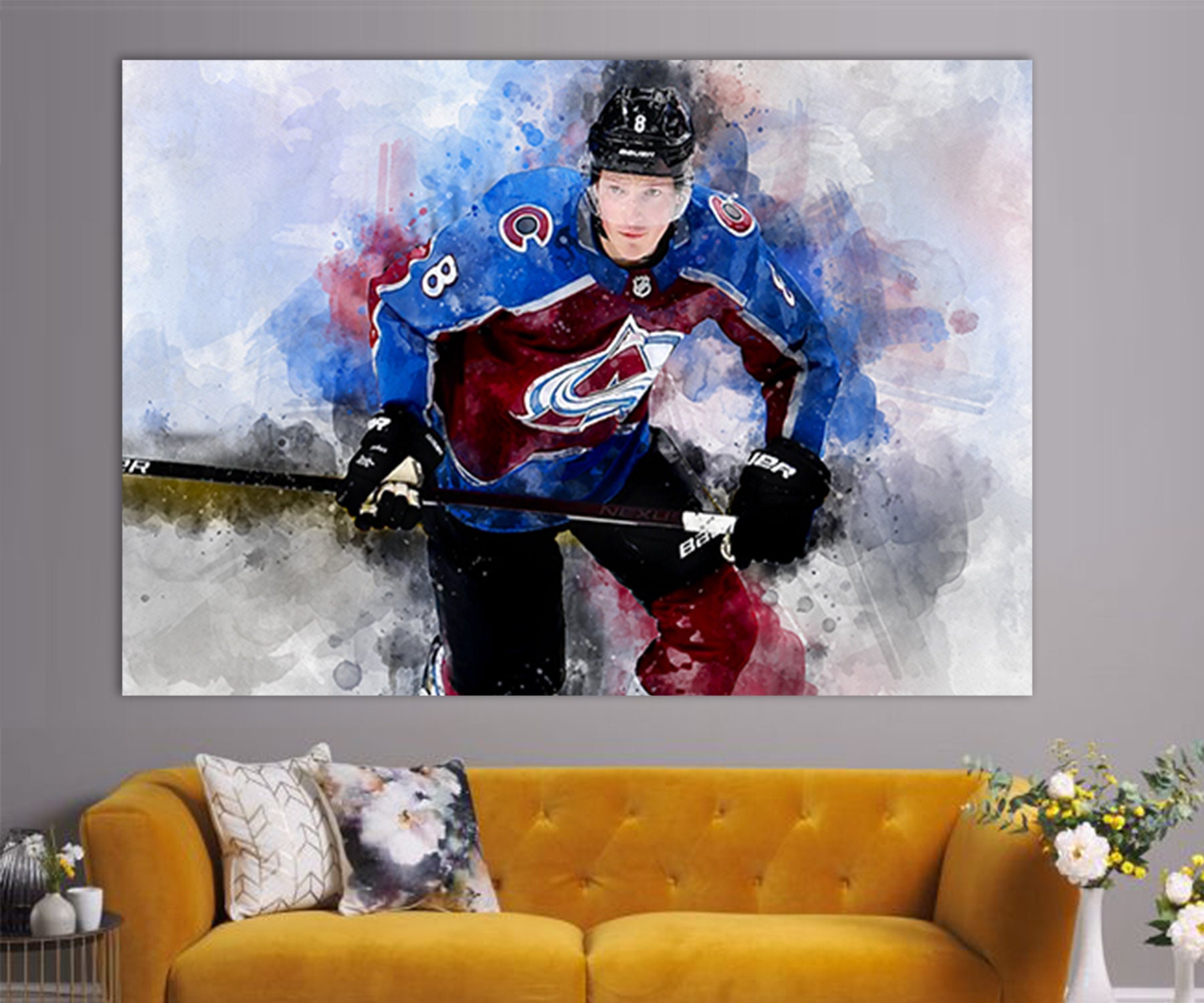 Rinkha Cale Makar Ice Hockey Edit Avalanche Long Sleeve T-Shirt
