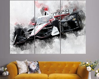Josef Newgarden Canvas Print, IndyCar Wall Art, Canvas Wall Art, IndyCar Fan Gift, Racing Room Decor, Josef Newgarden Fan Gift
