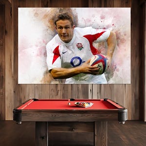 Jonny Wilkinson Canvas Print, England Rugby Team Fan Gift, Jonny Wilkinson Poster, Rugby Fan Gift, Jonny Wilkinson Wall Art, Sport Bar Decor