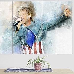 Jon Bon Jovi Canvas Print, Bon Jovi Room Decor, Canvas Wall Art, Bon Jovi Fan Gift, Bon Jovi Poster, Bon Jovi Picture, Rock Wall Art