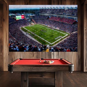 Gillette Stadium Interior Canvas Print, New England Patriots Fan Gift, Gillette Stadium Wall Decor, New England Patriots Poster