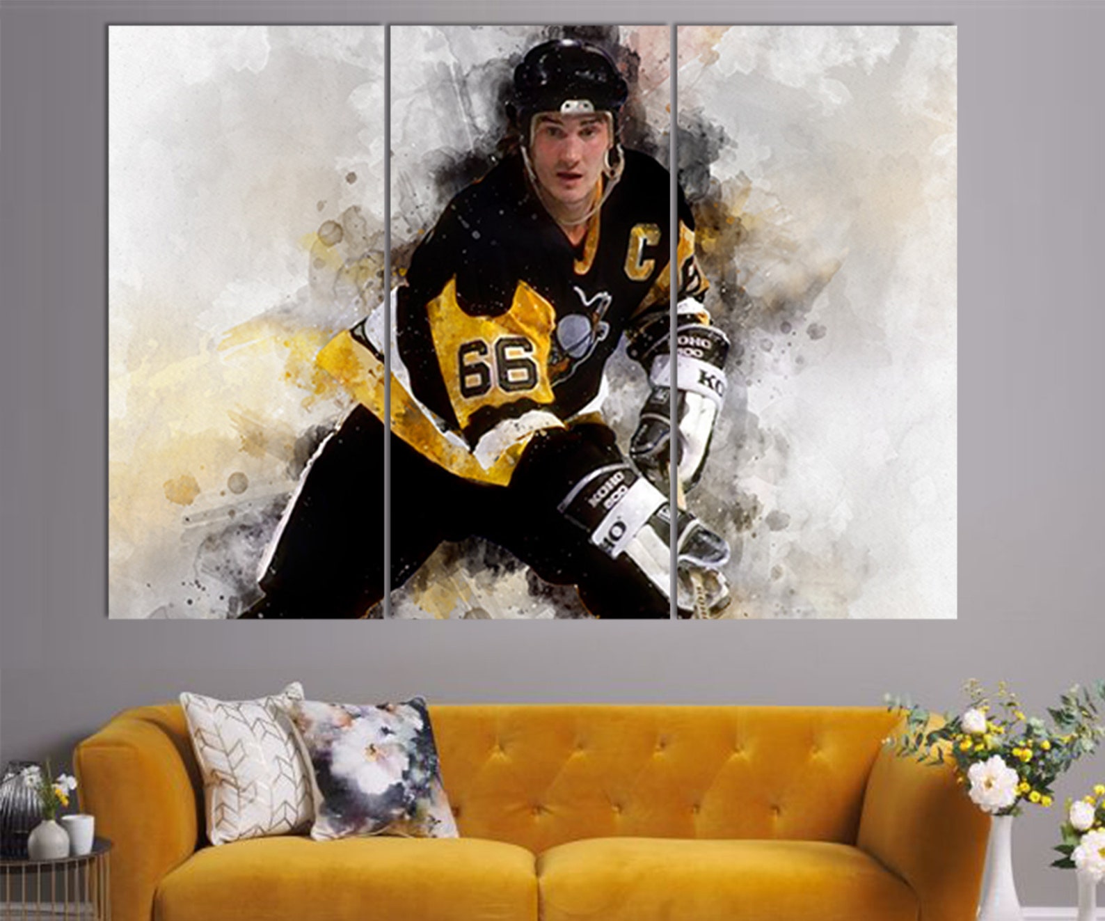 Mario Lemieux Canvas Print Mario Lemieux Canvas Art Hockey - Etsy