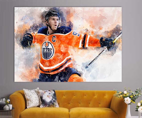 McDavid Goal | Art Print, Painting, Wall Decor, Hockey, NHL, Oilers, Fan  Art, McJesus