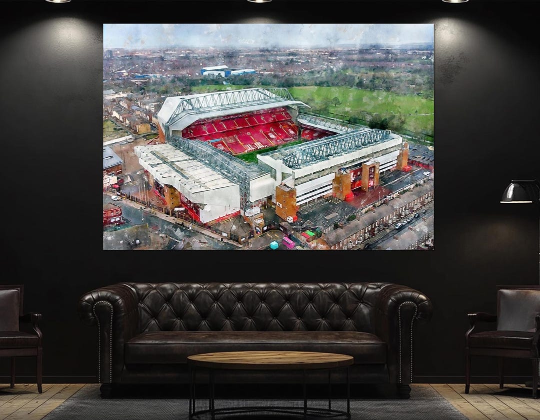 Anfield Canvas Print, Liverpool FC Stadium Wall Art, Football Ground ...