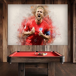Harry Kane Wall Art, England Fan Gift, Football Wall Decor, Harry Kane Fan Gift, Harry Kane Poster, Harry Kane Canvas Print