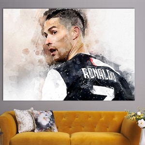 Ronaldo Canvas Print,  Ronaldo Room Decor, Canvas Wall Art, Football Fan Gift, Football Wall Art, Soccer Fan Gift, Cristiano Ronaldo Poster