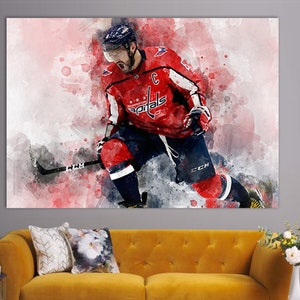 Alex Ovechkin Canvas Print, Alex Ovechkin Fan Gift, Ice Hockey Room Decor, Hockey Fan Gift, Alex Ovechkin Poster, Alex Ovechkin Picture
