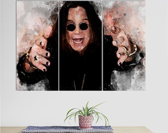 Ozzy Osbourne Canvas Print, Ozzy Osbourne Room Decor, Canvas Wall Art, Ozzy Osbourne Fan Gift, Rock Fan Gift