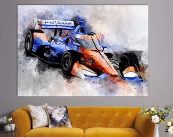 Scott Dixon Canvas Print, IndyCar Wall Art, Canvas Wall Art, IndyCar Fan Gift, Racing Room Decor, Scott Dixon Fan Gift, Scott Dixon Poster