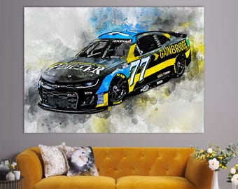 Carson Hocevar Canvastavla, NASCAR-rumsdekor, NASCAR-fanpresent, racingväggkonst, Carson Hocevar-fanpresent, Carson Hocevar-målningskonst