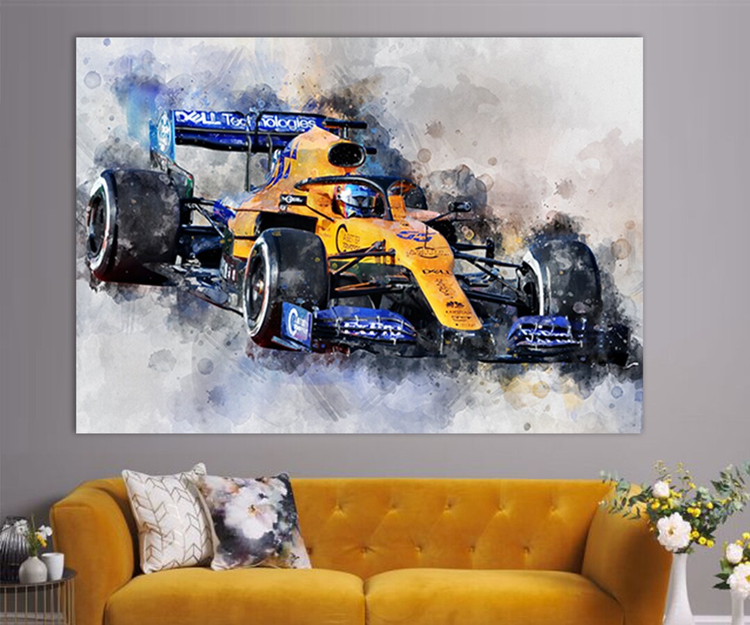 Carlos Sainz Car Canvas Print Formula 1 Room Decor Canvas - Etsy