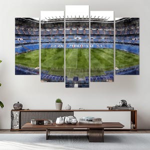 Santiago Bernabeu Canvas Print, Real Madrid FC Wall Art, Real Madrid Stadium Poster, Football Fan Gift, Real Madrid Room Decor
