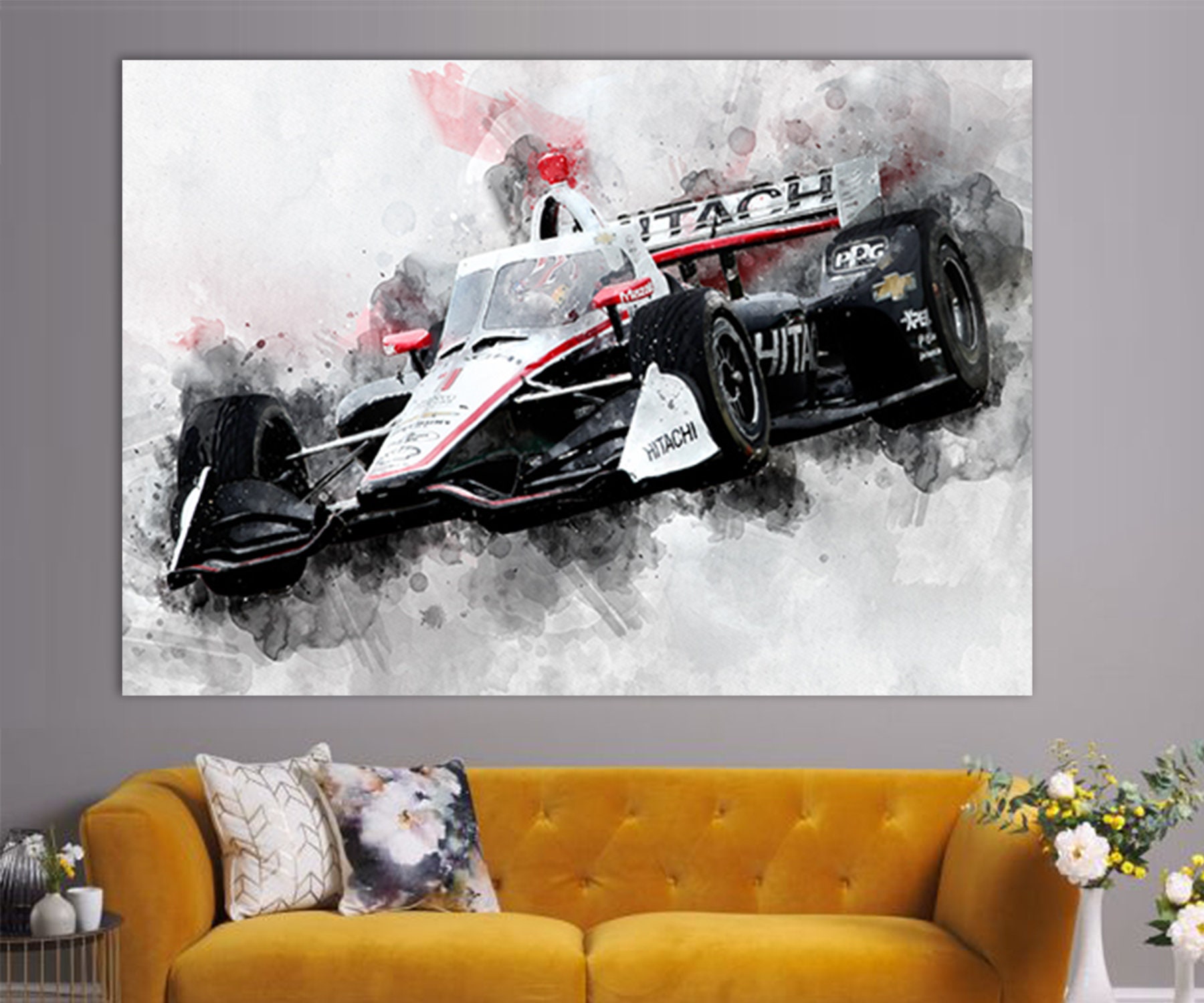 Josef Newgarden Canvas Print, Indycar Wall Art, Canvas Wall Art