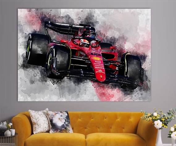 Charles Leclerc Car Canvas Print, Charles Leclerc Wall Art, F1 Room Decor, F1 Fan Gift, Charles Leclerc Fan Gift, Sports Wall Art