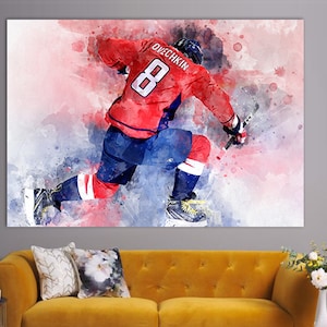 Alex Ovechkin Canvas Print, Alex Ovechkin Fan Gift, Ice Hockey Wall Art, Hockey Fan Gift, Alex Ovechkin Poster, Alex Ovechkin Art