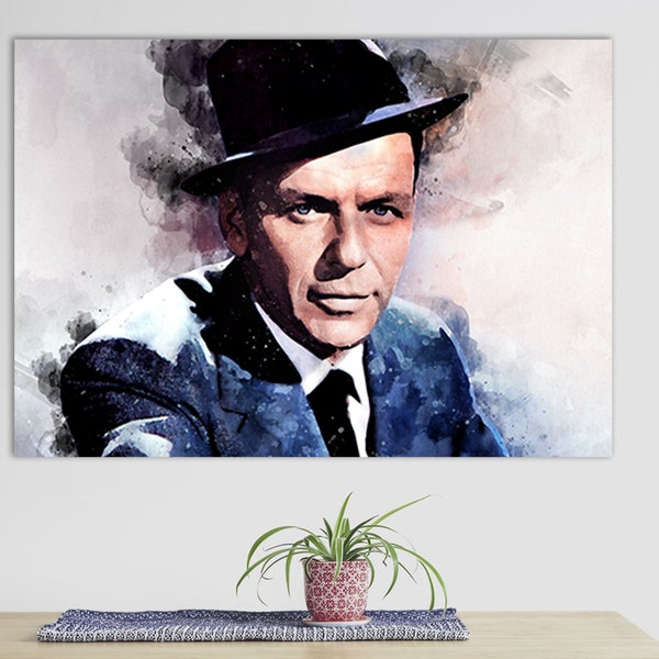 Frank Sinatra Canvas Print, Frank Sinatra Wall Art, Canvas Room Decor, Frank Sinatra Fan Gift, Music Wall Art, Frank Sinatra Poster