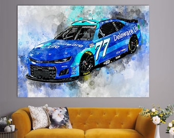 Carson Hocevar kanvastavla, NASCAR-rumsdekor, NASCAR-fanpresent, racingväggkonst, Carson Hocevar-fanpresent, Carson Hocevar-väggkonst