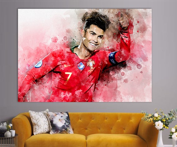 Ronaldo Canvas Print,  Ronaldo  Wall Art, Canvas Room Decor, Football Fan Gift, Football Wall Art, Soccer Fan Gift, Ronaldo Portugal