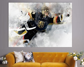 Marc-Andre Fleury Canvas Print, Marc-Andre Fleury Fan Gift, Hockey Wall Art, Hockey Fan Gift, Marc-Andre Fleury Picture, Hockey Fan Present