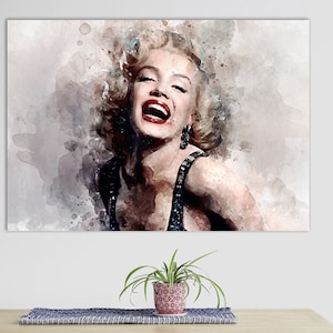 Marilyn Monroe Canvas Print, Marilyn Monroe Wall Art, Canvas Room Decor, Marilyn Monroe Fan Gift, Music Wall Art, Marilyn Monroe Poster