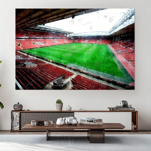 Anfield Interior Wall Art, Liverpool FC Stadium Canvas Print, Inside Anfield Poster, Soccer Fan Gift, LFC Ground Painting, Football Decor