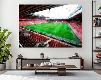Anfield Interior Wall Art, Liverpool FC Stadium Canvas Print, Inside Anfield Poster, Soccer Fan Gift, LFC Ground Painting, Football Decor