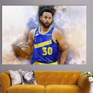 Stephen Curry Leinwanddruck, Stephen Curry Wandkunst, Basketball Leinwanddruck, Basketball Fan Geschenk, Basketball Kunst, Stephen Curry Poster