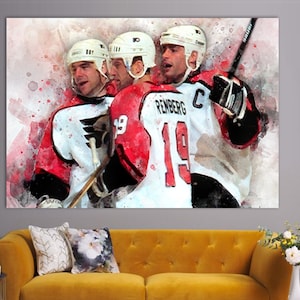 Legion of Doom Canvas Print, Eric Lindros Poster, John LeClair Poster, Mikael Renberg Poster, Ice Hockey Room Decor, Hockey Fan Gift
